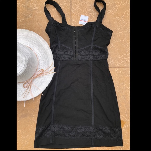 Free People Corset Lace Black Dress - Picture 6 of 6